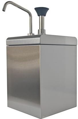 Hakka Commercial Hot Fudge Dispenser - Electric Chocolate Warmer & Dispenser for Restaurants, Cafes, and Food Trucks - 2.5L Capacity, Easy-to-Use Pump, Stainless Steel Construction