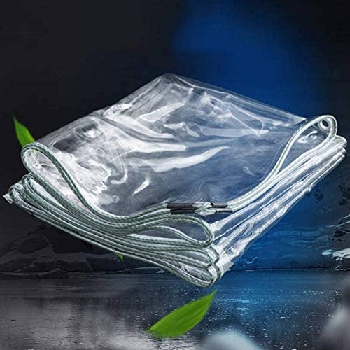 Atwnjkp Clear Plastic Tarpaulin Waterproof Heavy Duty - Universal Tarp Sheet - Canopies and Tarps Rainproof Cover Reinforced Transparent, Dustproof and Oil Proof Anti-Aging (Size : 2×4m)