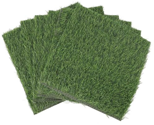HOHXFYP 6 Stück Hühner Nistkasten Pads, Künstliche Gras Hühner Nist Pads, Waschbarer Legehennen Teppich, Kunstrasenmatten für Hühnerstall, Kaninchen, Vögel, Gartendekoration