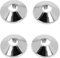 4pc Chrome Radiator Pipe Collars -15mm Radiator Pipe Covers, Electroplated Chrome Finish, Valve Caps, Rad Snaps