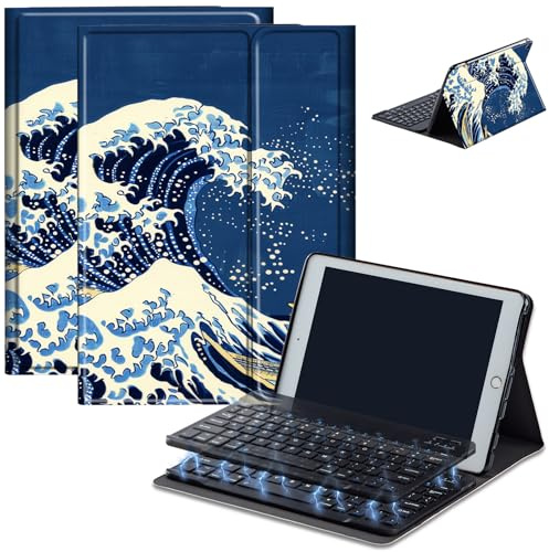 Keyboard Case for Amazon Fire Max 11 (13th Generation, 2023 Release), Detachable Wireless Bluetooth Keyboard and Auto Sleep/Wake Fire Max 11 Tablet Case with Keyboard, Wavy