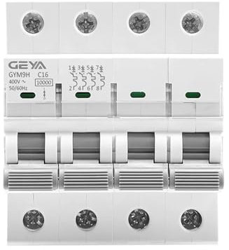 PVTLCYBI GYM9H 10KA 4P 6A 10A 16A 20A 25A 32A 40A 50A 63A Disjoncteur 220V Courbe C(25A)