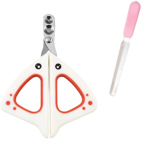 TEOZBLU Krallenschere Katzen mit Schutz, Nagelknipser für Katzen, Sicherheits Edelstahl Katzennagelschneider, Mit Datei, für Hunde Welpen Kaninchen und Kleintiere
