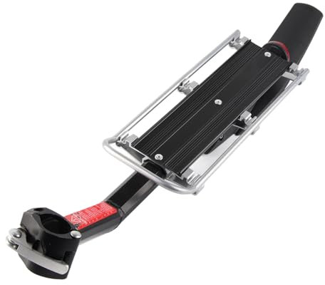 Porte-vélos Arrière, Porte-Bagages Arrière pour Vélo avec Garde-Boue KW‑671‑05 en Alliage d'aluminium à Démontage Rapide, Support Arrière pour Vélo, Support de Tige de Selle,