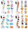 OMJMYY 2000 Pcs Ronds Autocollants Animaux en Rouleau - Gommettes Imperméables Adhésif Stickers pour Enfants, Bagages, Scrapbooking, Skateboard, Tasse