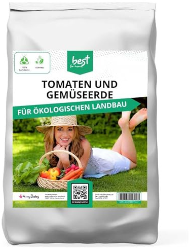 Best for Home | Gemüseerde für Optimales Wachstum von Gemüse |Blumenerde für Tomaten | Blumenerde Zimmerpflanzen | Anzuchterde Gemüse | Erde für Pflanzen | Gartenerde (Tomaten und Gemüseerde, 5L)