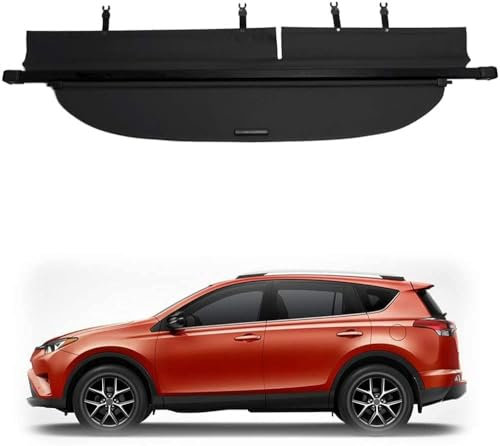 Zzbyz Auto Laderaumabdeckung Kofferraum für Toyota RAV4 2014-2023,Schutz Der PrivatsphäRe Abdeckung Cargo Cover Kofferraumabdeckung Rollo