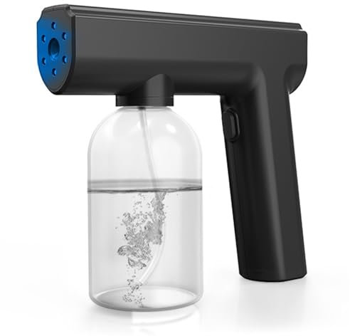 Spray Bottles, Disinfectant Fogger One-Touch Start Ultra-Fine Atomization Portable Mist Sprayer Enhanced 6 Blue Light Lamp Spray Gun with Kettle Type-C Charging Disinfectant Spray for Indoor Use