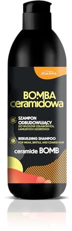 JOANNA Ceramid Bombe Stärkendes Shampoo 500 ml - Haarshampoo mit Ceramiden, Reparierende Pflege für geschwächtes, sprödes Haar und sorgt für einen natürlichen Glanz
