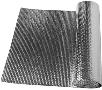 Housoutil 3m Aluminum Foil Insulation Film Radiator Heat Reflector Foil Window Insulation Roll for Winter Heat