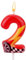 Racing Cars Themed Birthday Candle, Red Racing Car Lightning Number Candle Perfect Cake Toppers and Birthday Anniversary and Theme Party Decoration Supplies(Number 2)