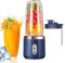 Portable Blender, 14Oz Personal Blender Juice Maker Smoothies Maker Babies Food Mixing Machine With 6 Bladess, Rechargeable, Makes Smoothies, Protein Shakes, Blends Ice & Frozens Fruit