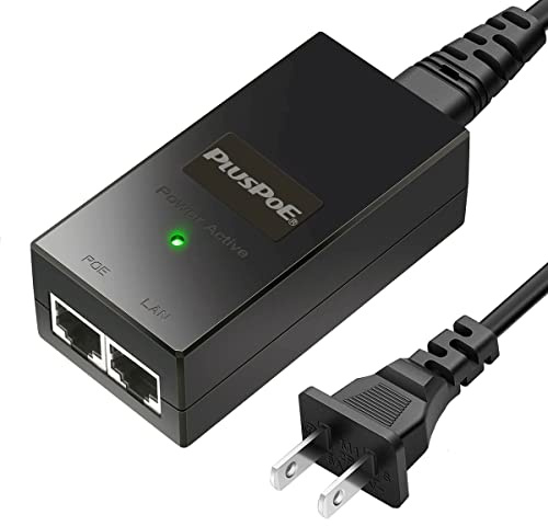 Gigabit PoE+ Injector Adapter-30W 48V Power Over Ethernet Plus-10/100/1000Mbps, IEEE802.3af/at Compliant - Compatible with UBIUITI U-POE-at, U-POE-AF, POE-48-24W, U6 AP U6-LR, U6-LITE & U6-PRO