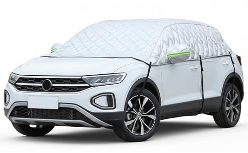 Halbgarage Auto Winterabdeckung Kompatibel mit VW T-ROC 2017-2025 – Stabile Hagelsichere Autoabdeckung als Frostschutz, Eisschutz & Sonnenschutz, Verdickte Fahrzeugabdeckung gegen Schnee,Eis und Hitze