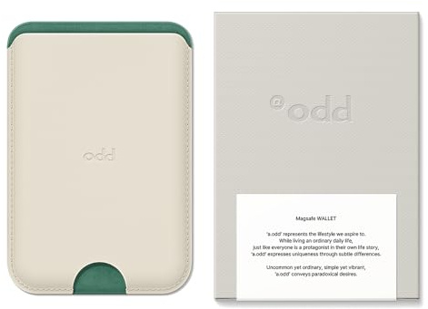 a.odd MagSafe Card Wallet, Vegan Leather Magnetic Card Holder Compatible with MagSafe Devices, NFC Supported, Holds up to 3 Cards, 9 Two-Tone Colour Combinations, iPhone 17/16/15/14/13/12