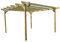 Wooden pergola kit - Chamfered design rafters (1.8m x 2.4m 4 posts, Light Green (Natural))