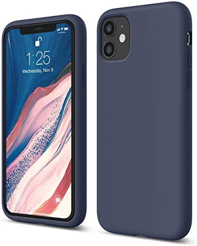 elago Liquid Silicone Case Designed for iPhone 11 Case (6.1), Premium Silicone, Full Body Protection : 3 Layer Shockproof Cover Case (Jean Indigo)