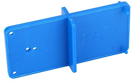 2 piezas plantilla de plantilla de orificio de bisagra Localizador de guía de taladro de orificio de bisagra para ensamblaje de gabinete de puerta