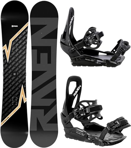 Snowboard Set: Snowboard Raven Pulse + Bindung Raven s230 (167cm Wide + s230 Black M/L)