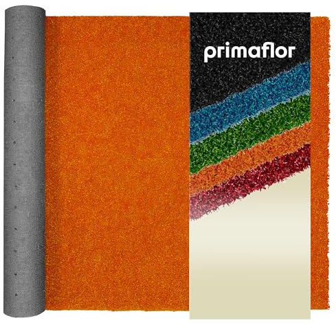 Primaflor Kunstrasen Wellness | Orange 200 x 50 cm | 2,00 m oder 4,00 m breit | 12 mm | wetterfest | robuster Rasenteppich | Outdoor-Bodenbelag für Sport und als Bootsdeckbelag