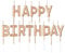 Happy Birthday Candles Set,Metallic Cake Candles with Letter Happy Birthday for Birthday Party Cupcakes Topper Decorations,Champagne