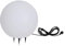Trango 1er Set 250W IP65 Gartenkugel 25cm Durchmesser in Weiß matt *SNOW* inkl. ca. 5 Meter IP44 Kabel mit 1x E27 Fassung, Kugelleuchte, Gartenleuchte, Leuchtkugel, Außenleuchte ohne Leuchtmittel