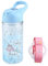 XinHuiGY Licorne L'eau Bouteilles pour Filles, tasse avec Paille et Sécurité Fermer à clé, Rose Extérieur Intérieur L'eau Bouteille, 400 ml / 13,5 oz pour l'école enfants fille Licorne amant (Bleu)
