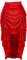 Grebrafan Steampunk Rock Damen Burleske (EUR(42-44) 3XL, Rot)