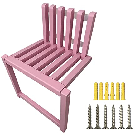 YJJT An Der Wand Montierter Klappschuhhocker, Hocker Aus Massivem Holz Zur Wandmontage, Schuhwechselhocker Klappstuhl, Multifunktionaler Duschstuhl Badesitz Wandklappstuhl Stabil Einfache Installation