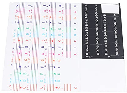 Klaviertastatur-Aufkleber, abnehmbar 88 Tasten Notenetikett Einfach aufkleben für Instrument