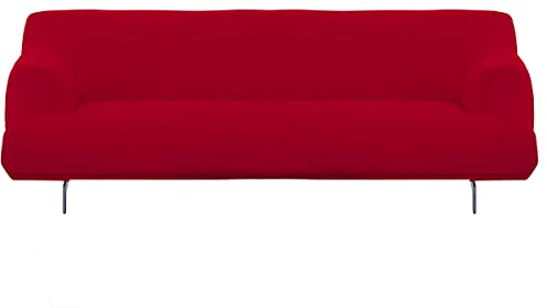 GEMITEX Flexy Sofaüberwurf für 4 Sitzer, Bordeaux, hergestellt in Italien, Universal, mit Stangen, Stoff