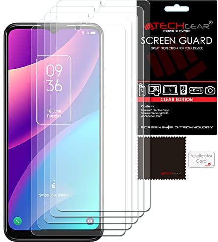 TECHGEAR [5 Pack] Screen Protectors Compatible for TCL 306& TCL 30 SE, CLEAR LCD Screen Protectors Cover Guards
