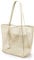KALIDI Mesh Strandtasche Groß mit Reißverschluss Innentasche, Umhängetasche Damen Badetasche, Faltbare Handtaschen Einkaufstasche Beach Tote Bag für Strand Familie Shopper Reise - 38x35x16cm