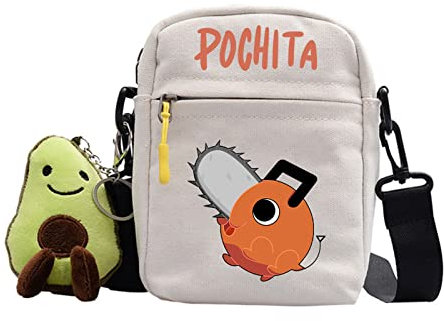 flowereyes Chainsaw Man Shoulder Bag With Adjustable Shoulder Strap Pochita Daypack Tote Bag Satchel Causal Devil Pochita Bag Small Square Bag