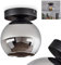 Deckenleuchte Koyoto, moderne Deckenlampe aus Metall/Glas in Schwarz/Chromfarben, 1-flammige Leuchte im Retro/Vintage-Design mit Schirm aus Glas (Ø 15 cm), 1 x E27, ohne Leuchtmittel