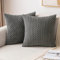 MIULEE Kordsamt Kissenbezug Kissenbezüge Dekorative Kissenhülle Moderne Sofakissen Dekokissen Couchkissen Zierkissen Weicher für Sofa Wohnzimmer Schlafzimmer 2er Set 45x45 cm Dunkelgrau