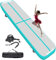KIKILIVE 20CM Hoch Gymnastikmatte Tumbling Matte, 4M Aufblasbar Gymnastik Track Matte Air Turnmatte mit Luftpumpe Aufblasbare Sportmatte für Fitness/Outdoor/Yoga/Training usw