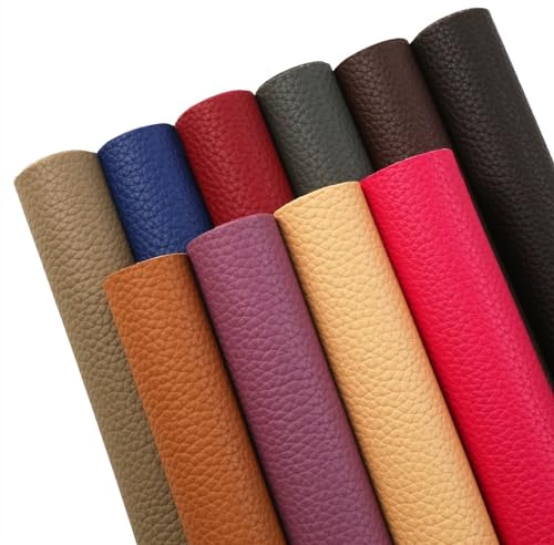 Synthetisches Leder Kunstleder-Blattstoff-Set, 20 x 33 cm, for Bucheinband, Schleifen, DIY, handgefertigtes Material (Color : 1067995001)