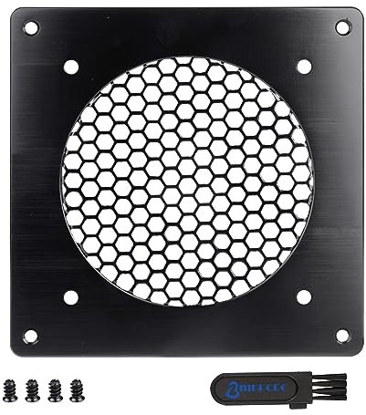 BRIEFCEC Ventilation Grille 120MM fan cover Mesh for PC Computer AV Electronic Cabinet, Also Includes Accessories for Installing 120mm Fan (1 Set)