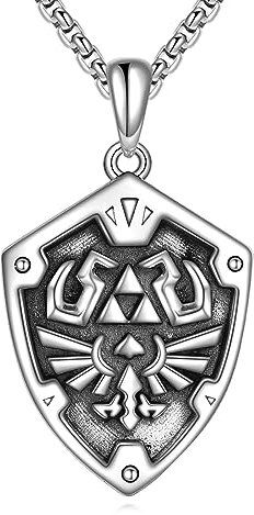 VONALA Zelda Halskette 925 Sterling Silber Anime Anhänger Kette Zelda Schmuck Geschenke für Herren Damen Jungen