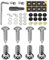 Anti Theft License Plate Screws,Tamper Resistant Licence Plate Kit,for Front Rear Frame Holder Mounting 1/4 Rust Proof Stainless Steel Bolts Fasteners Kit (Silver) 1996-2023