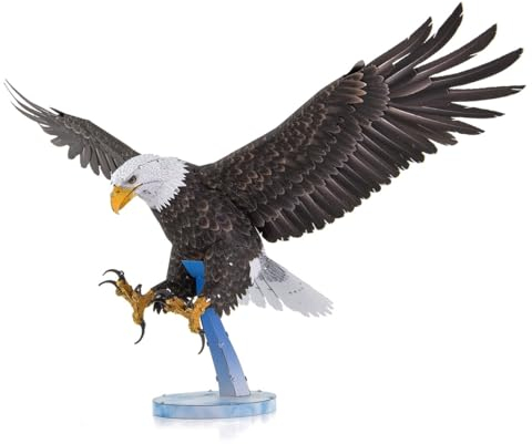 Fascinations PS2017 Metal Earth Metallbausätze - Greifvogel Weißkopfseeadler, lasergeschnittener 3D-Konstruktionsbausatz, 3D Metall Puzzle, DIY Modellbausatz mit 2.5 Metallplatinen, ab 14 Jahre