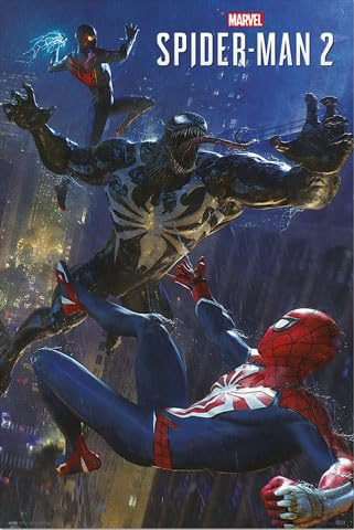 empireposter Marvel - Spider-Man 2 - Film Poster - Größe 61x91,5 cm + 1 Packung Powerstrips® - Inhalt 20 Stück