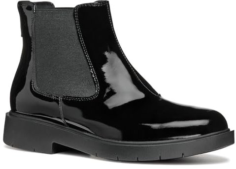 Geox D Spherica Ec1 E, Stivale alla Caviglia Donna, Nero, 39 EU