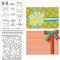 ORIGACH Bogen und Sprüche klare Stempel und Stanzen Set für Kartenherstellung Grüße Wörter Silikonstempel Stanzformen für DIY Scrapbooking Album dekorative
