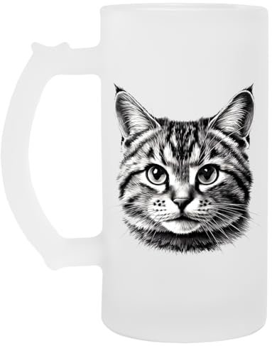 Gatto Felice Giovane Scozzese Tazza Di Boccale Di Birra In Vetro Glass Beer Mug Cup
