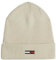 Tommy Jeans Damen Tjw Elongated Flag Aw0aw16777 Beanie-Mütze, Beige, Einheitsgröße EU