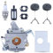 Haishine C1Q-S57A Carburateur pour Tronçonneuses Stihl 017 018 MS 170 180 C MS170 MS180 MS170C MS180C avec Bouchon de Carburant Bougie d'Allumage Filtre à Carburant Joint de Carburateur