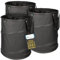 TTL Garden BLACK SUPERIOR 3x 215L Pop Up Gartensack - DOPPELTER BODEN 260gsm extra stabil 600D Oxford 3er Set 215 Liter Gartenabfallsack Laubsack faltbar Grünschnitt Garten Abfall selbstaufstellend