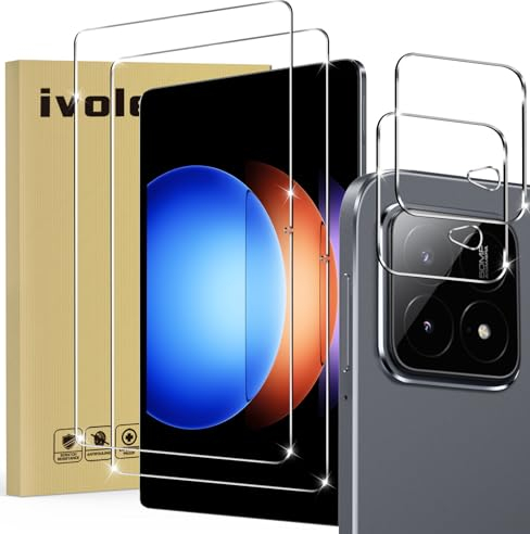 iVoler 2 Pezzi Pellicola Vetro Temperato per Xiaomi Pad 6S PRO, con 2 Pezzi Pellicola Fotocamera, Pellicola Protettiva Protezione per Schermo Anti Graffio, Durezza 9H, Senza Bolle